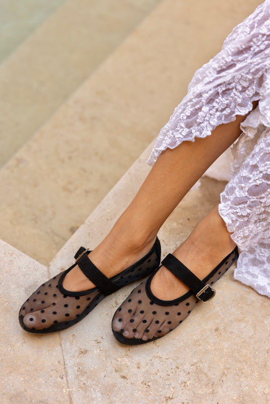 Polka dot black