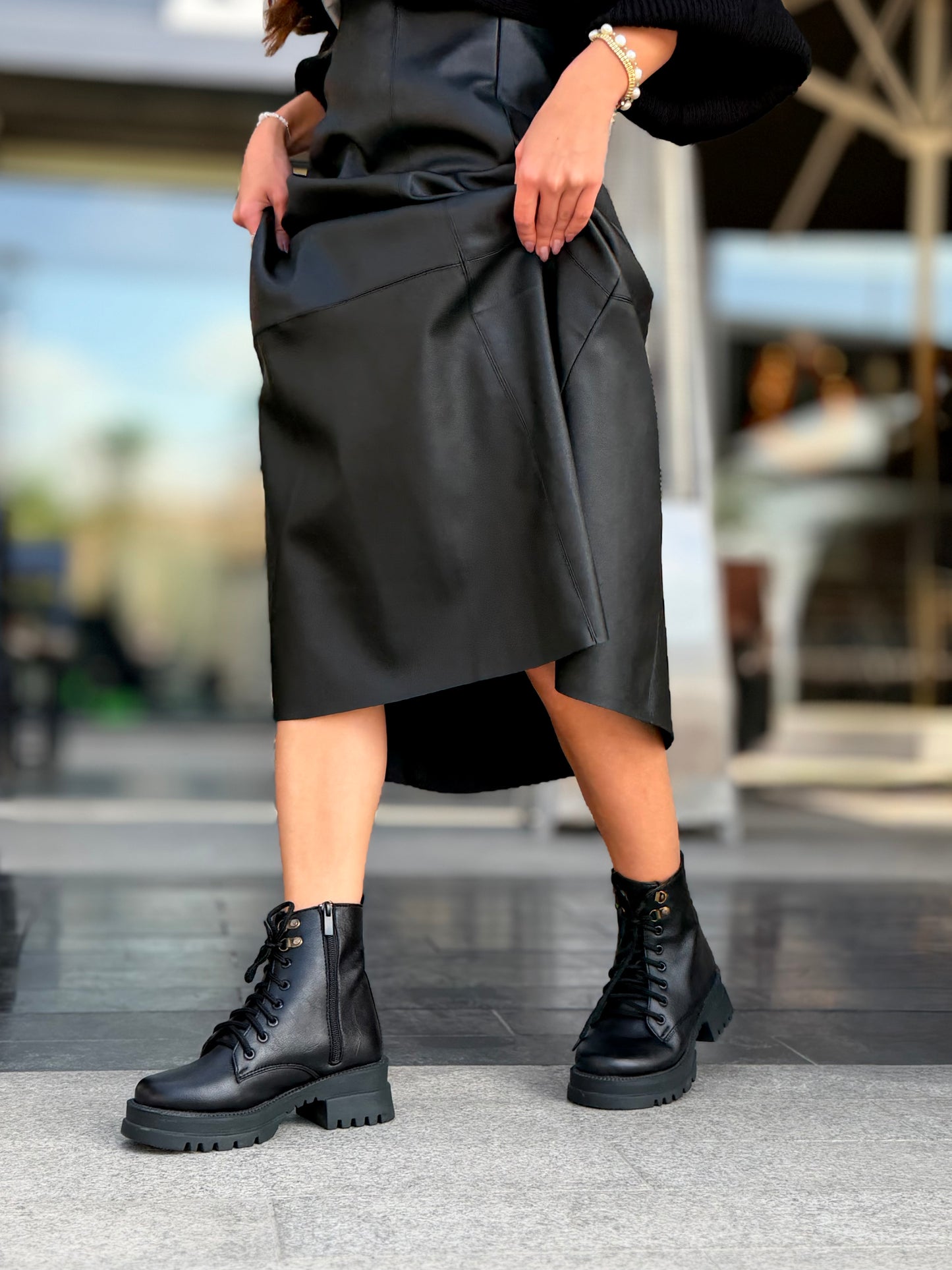 urban lace-up half boots