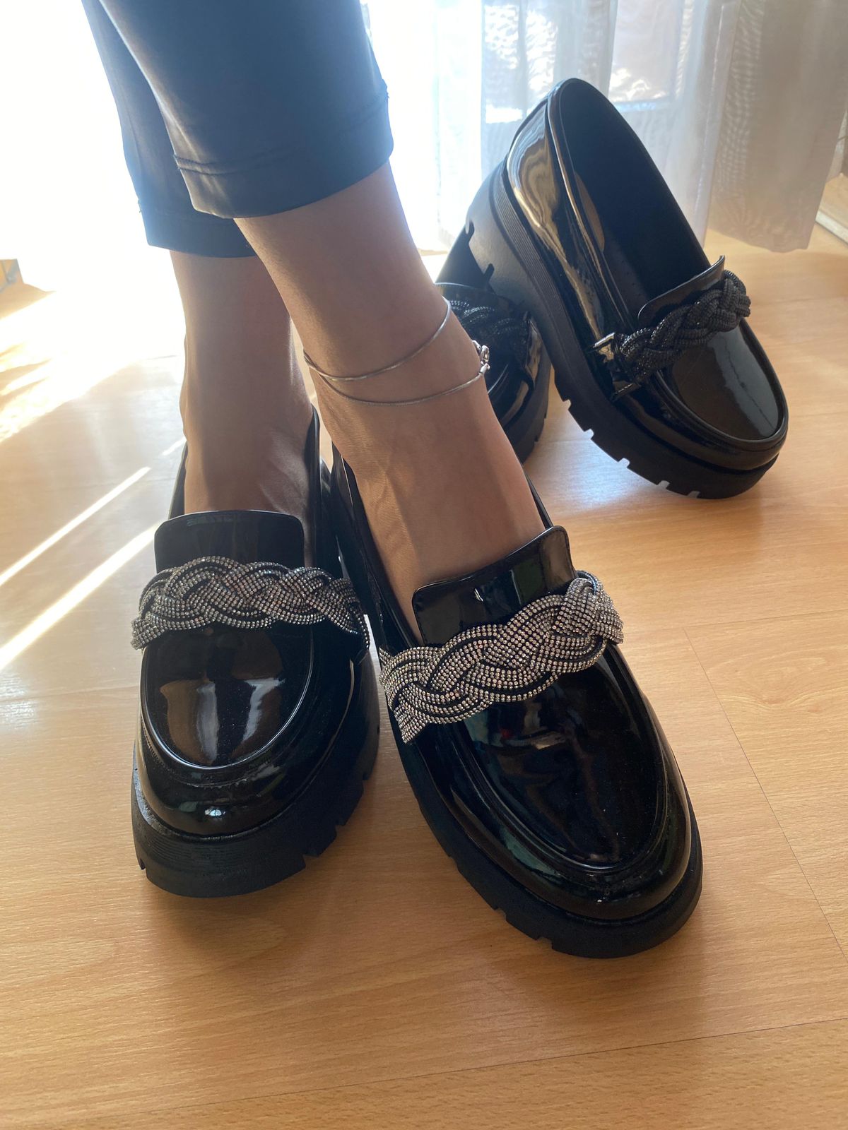 Braided Crystal Loafer