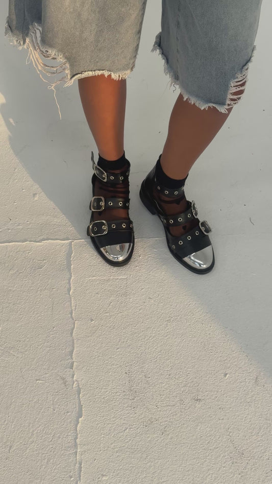 Studded gothic shoes